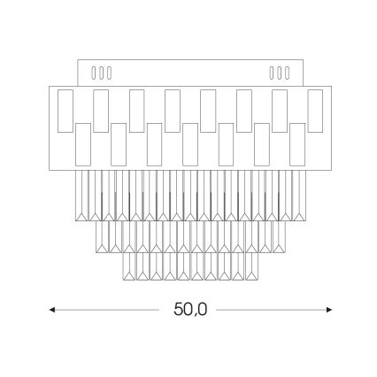 BRILAGI - Laelamp AURELIA 5xE14/40W/230V läbimõõt 50 cm läikiv kroom