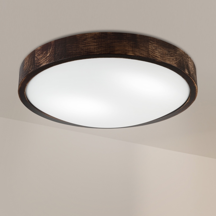 Brilagi - laelamp CARVALHO SLIM SMOKEY 2xE27/60W/230V tamm, läbimõõt 37,5 cm