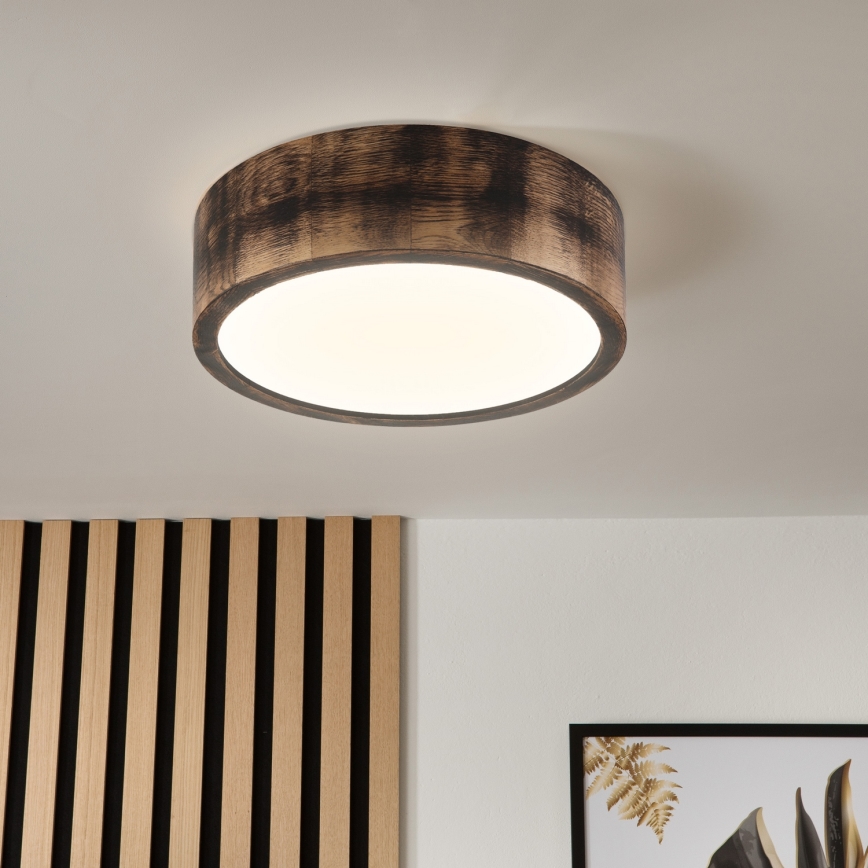 Brilagi - Laelamp CARVALHO SMOKEY 1xE27/60W/230V tamm Ø 27,5 cm