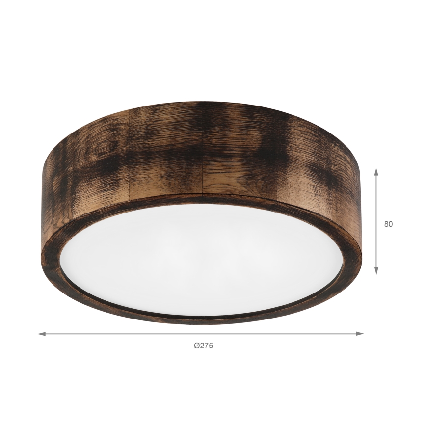 Brilagi - Laelamp CARVALHO SMOKEY 1xE27/60W/230V tamm Ø 27,5 cm