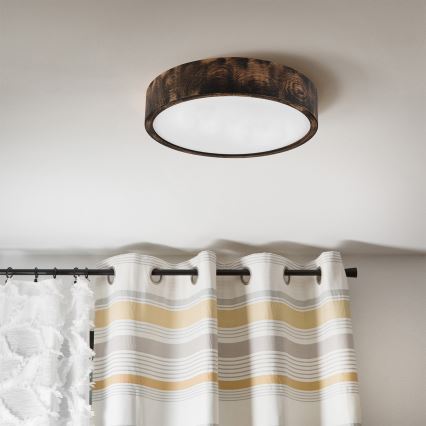 Brilagi - Laelamp CARVALHO SMOKEY 2xE27/60W/230V tamm, läbimõõt 37,5 cm