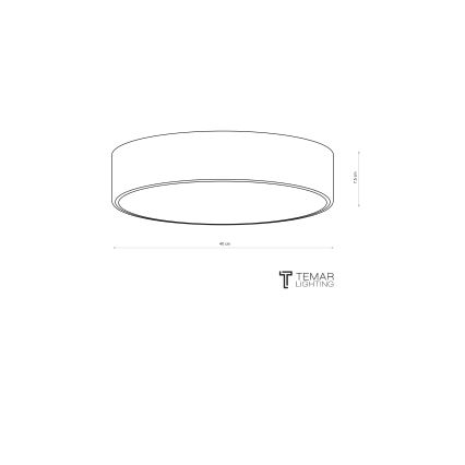 Brilagi - laelamp CLARE 3xE27/24W/230V, läbimõõt 40 cm, khaki