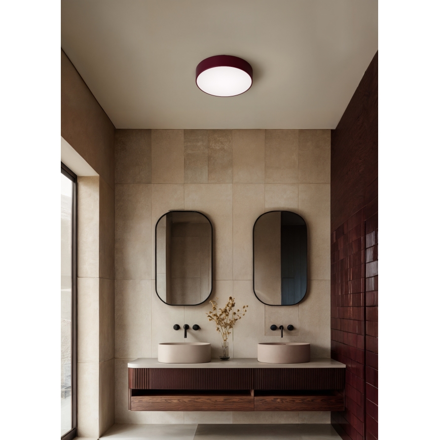 Brilagi - Laelamp CLARE 3xE27/24W/230V Ø 40 cm burgundipunane