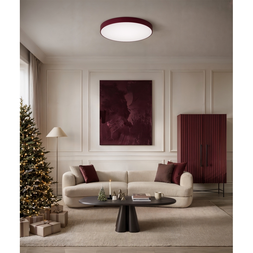 Brilagi - Laelamp CLARE 4xE27/24W/230V, läbimõõt 50 cm, bordoopunane