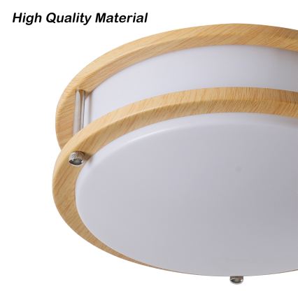 Brilagi - laelamp ELARO 2xE27/40W/230V Ø 26 cm puidutooniga