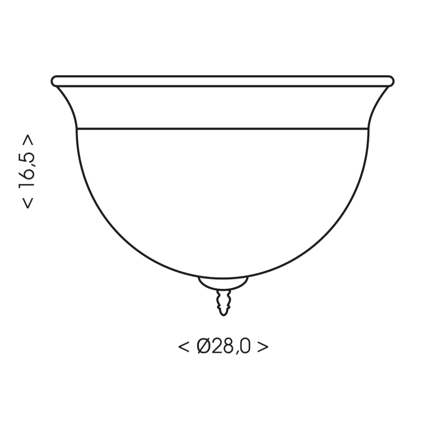 Brilagi - Laelamp FRESCO 2xE27/40W/230V läbimõõt 28 cm messing