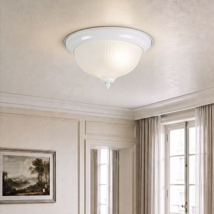 BRILAGI - laelamp FRESCO 2xE27/40W/230V, läbimõõt 28 cm, valge