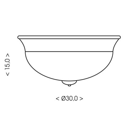 Brilagi - laelamp FRESCO 2xE27/40W/230V, läbimõõt 30 cm, kuldne