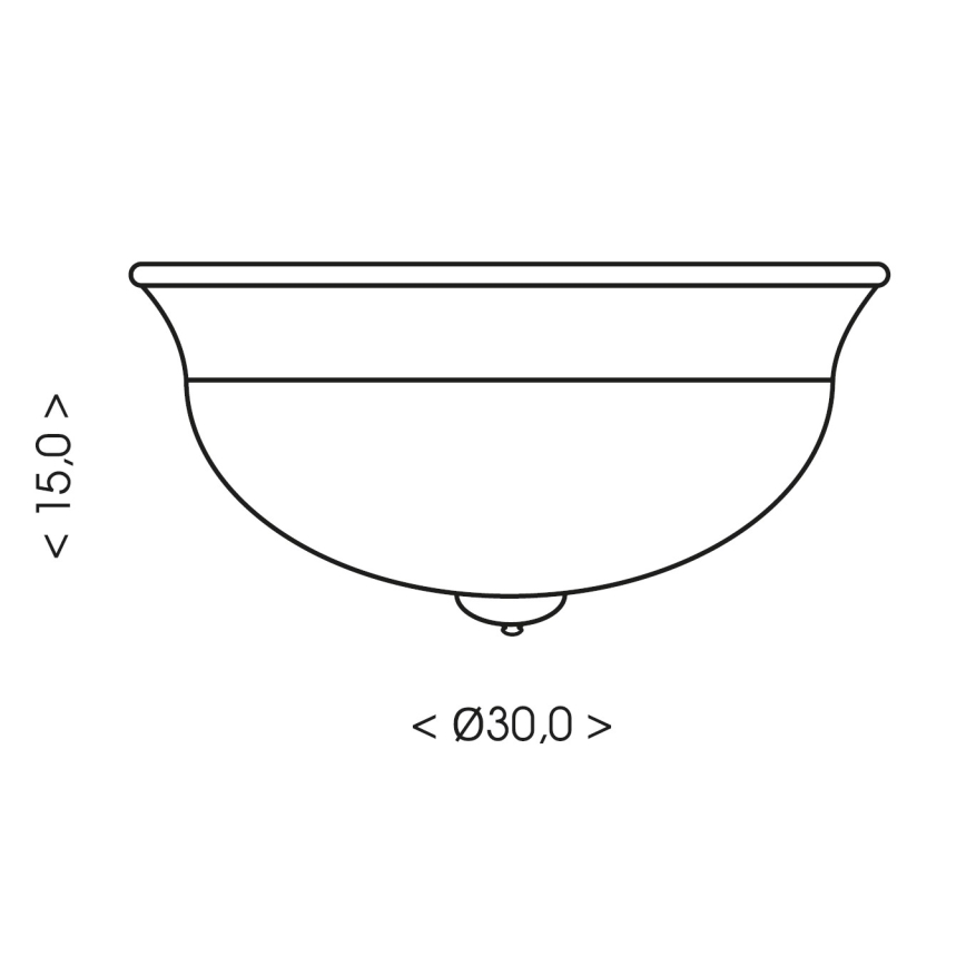 Brilagi - laelamp FRESCO 2xE27/40W/230V, läbimõõt 30 cm, kuldne