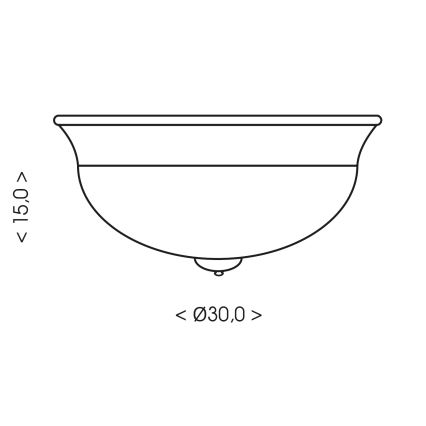 Brilagi - laelamp FRESCO 2xE27/40W/230V läbimõõt 30 cm vaskne