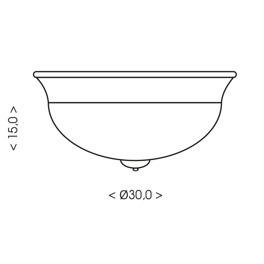 Brilagi - laelamp FRESCO 2xE27/40W/230V läbimõõt 30 cm vaskne