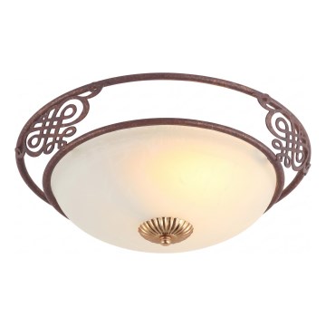 Brilagi - laelamp FRESCO 2xE27/40W/230V, läbimõõt 43 cm, pruun