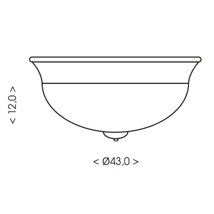 Brilagi - laelamp FRESCO 2xE27/40W/230V, läbimõõt 43 cm, pruun