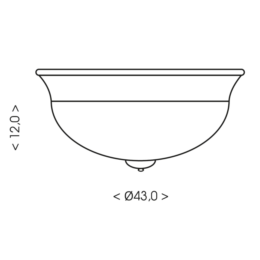 Brilagi - laelamp FRESCO 2xE27/40W/230V, läbimõõt 43 cm, pruun
