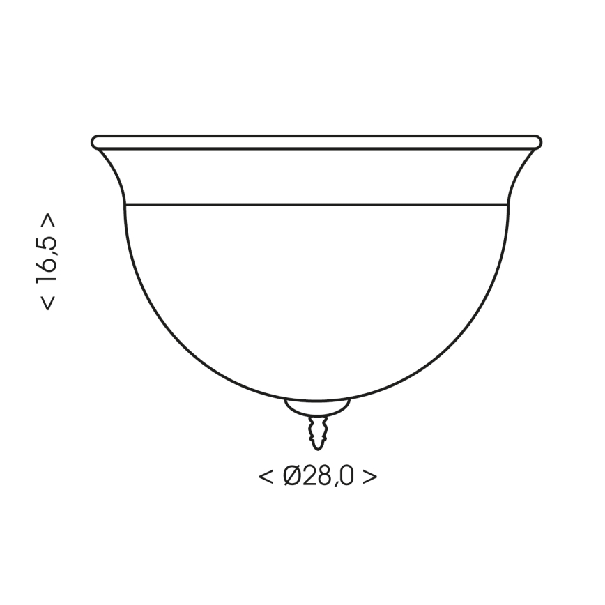 Brilagi - Laelamp FRESCO 2xE27/40W/230V Ø 28 cm läikiv kroom