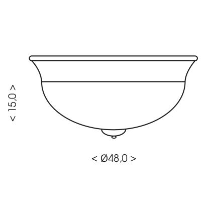 Brilagi - laelamp FRESCO 3xE27/40W/230V, läbimõõt 48 cm, pruun