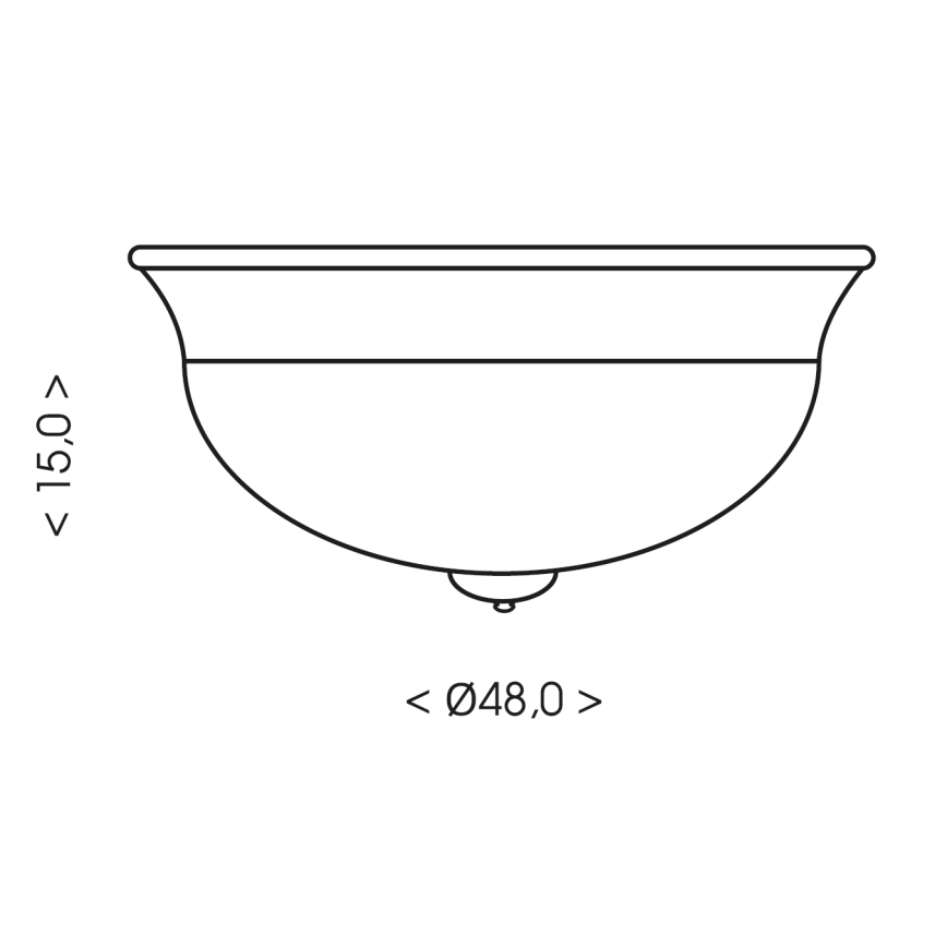 Brilagi - laelamp FRESCO 3xE27/40W/230V, läbimõõt 48 cm, pruun