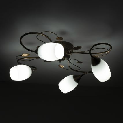BRILAGI - Laelamp GRACE 4xE27/40W/230V läbimõõt 68 cm patineeritud/vaskne