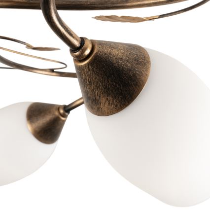 BRILAGI - Laelamp GRACE 4xE27/40W/230V läbimõõt 68 cm patineeritud/vaskne