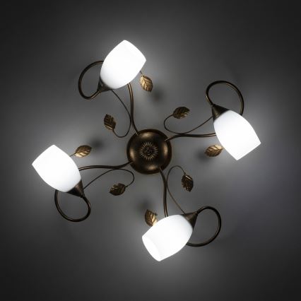 BRILAGI - Laelamp GRACE 4xE27/40W/230V läbimõõt 68 cm patineeritud/vaskne
