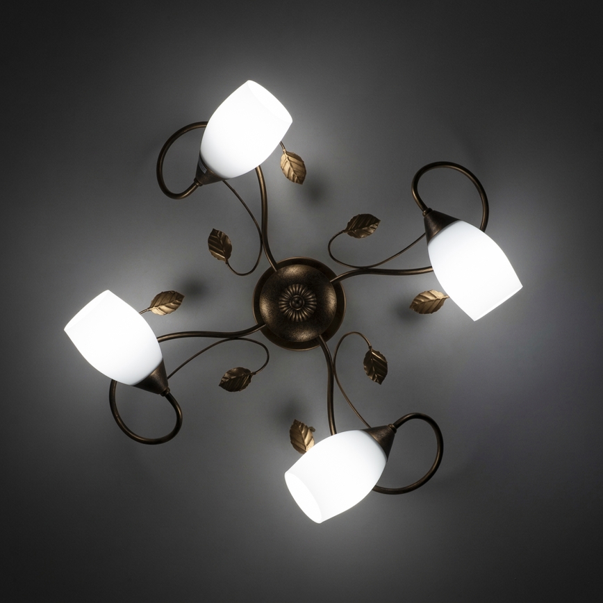 BRILAGI - Laelamp GRACE 4xE27/40W/230V läbimõõt 68 cm patineeritud/vaskne