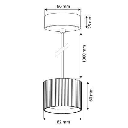 Brilagi - Laelamp kaablil STRIPY 1xGX53/15W/230V valge