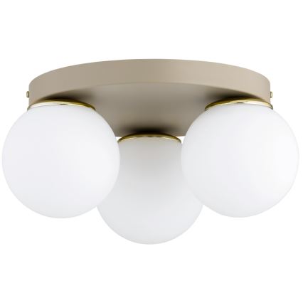 Brilagi - laelamp MILO ECRU 1xE27/60W/230V, läbimõõt 15 cm, beež/kuldne
