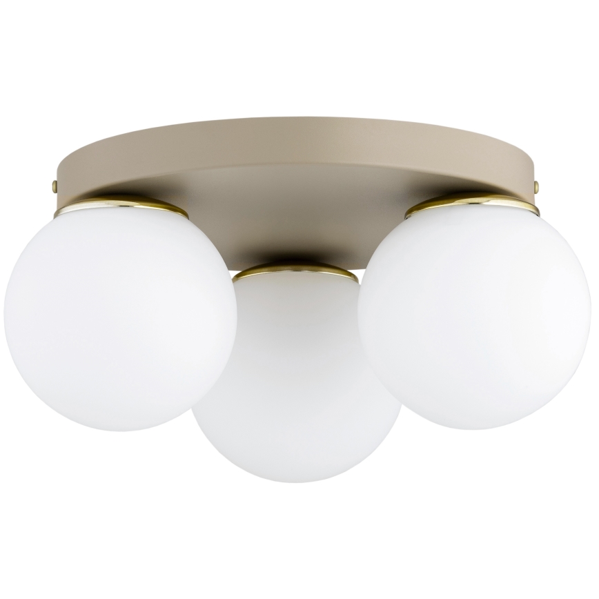 Brilagi - laelamp MILO ECRU 1xE27/60W/230V, läbimõõt 15 cm, beež/kuldne