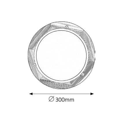 Brilagi - Laelamp ORBIS 1xE27/60W/230V, läbimõõt 30 cm, männipuit