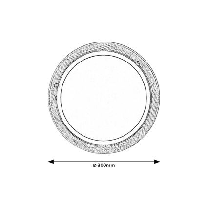 Brilagi - laelamp ORBIS 1xE27/60W/230V, läbimõõt 30 cm, männipuit