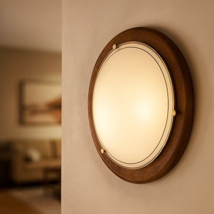 Brilagi - Laelamp ORBIS 2xE27/60W/230V läbimõõt 38 cm mänd