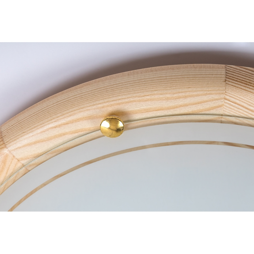 Brilagi - laelamp ORBIS 2xE27/60W/230V, läbimõõt 38 cm, männipuit