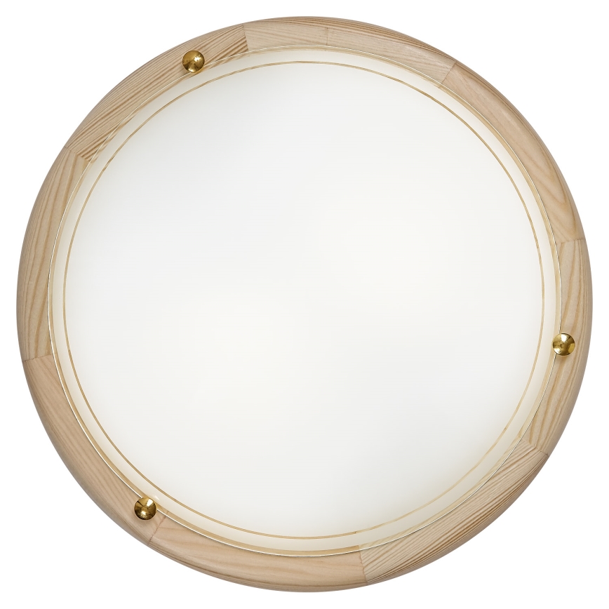 Brilagi - laelamp ORBIS 2xE27/60W/230V, läbimõõt 38 cm, männipuit