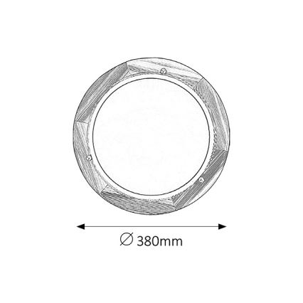 Brilagi - laelamp ORBIS 2xE27/60W/230V, läbimõõt 38 cm, männipuit