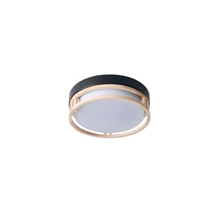 Brilagi - laelamp ORINO 2xE27/40W/230V, läbimõõt 27 cm, must/tamm