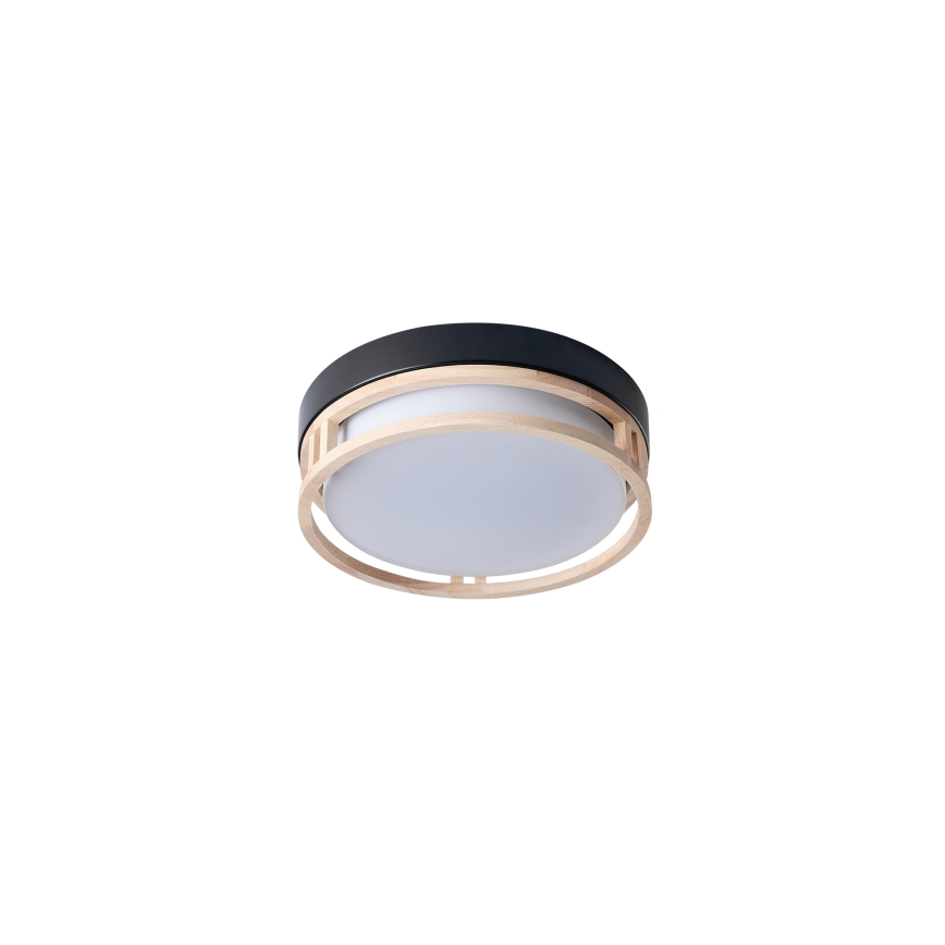 Brilagi - laelamp ORINO 2xE27/40W/230V, läbimõõt 27 cm, must/tamm