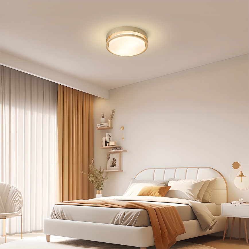 Brilagi - Laelamp ORINO 2xE27/40W/230V Ø 27 cm kuldne/tamm