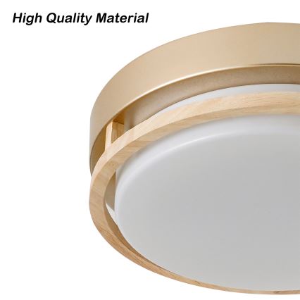 Brilagi - Laelamp ORINO 2xE27/40W/230V Ø 27 cm kuldne/tamm