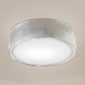 Brilagi - Laelamp PINO 1xE27/15W/230V mänd/hõbedane läb. 27,5 cm