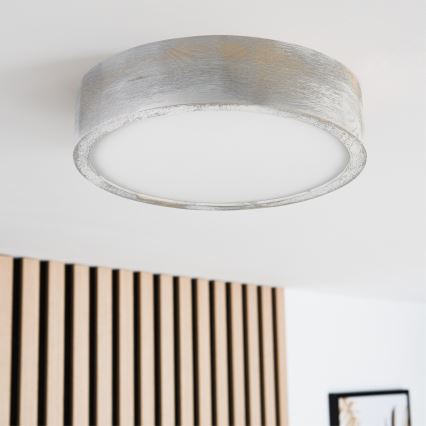 Brilagi - Laelamp PINO 1xE27/15W/230V mänd/hõbedane läb. 27,5 cm