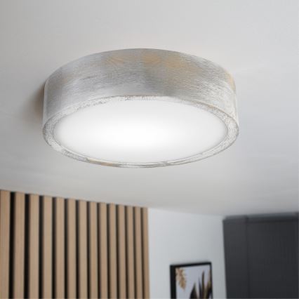 Brilagi - Laelamp PINO 1xE27/15W/230V mänd/hõbedane läb. 27,5 cm