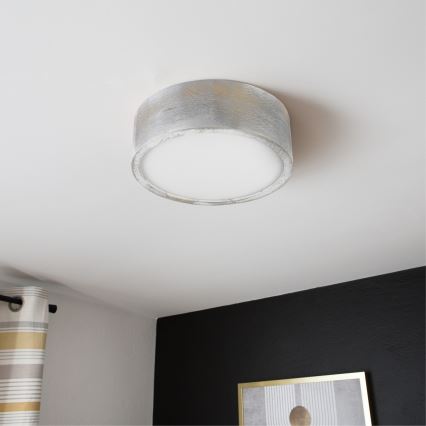 Brilagi - Laelamp PINO 1xE27/15W/230V mänd/hõbedane läb. 27,5 cm