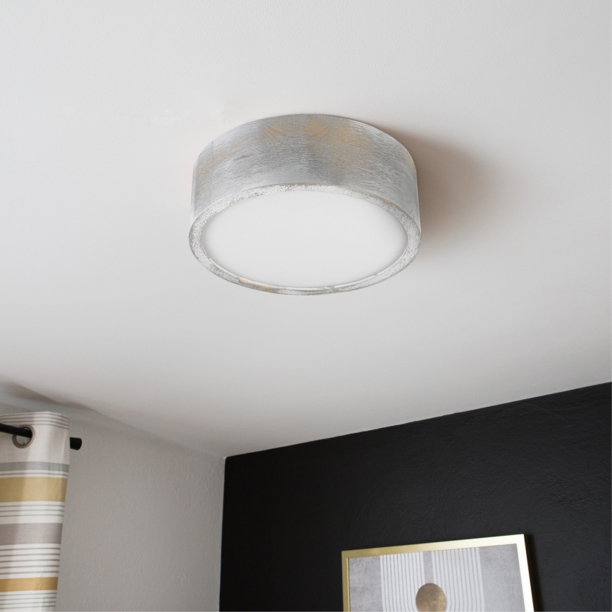 Brilagi - Laelamp PINO 1xE27/15W/230V mänd/hõbedane läb. 27,5 cm