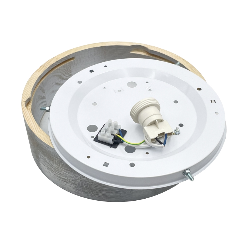 Brilagi - Laelamp PINO 1xE27/15W/230V mänd/hõbedane läb. 27,5 cm