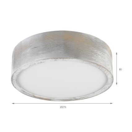 Brilagi - Laelamp PINO 1xE27/15W/230V mänd/hõbedane läb. 27,5 cm