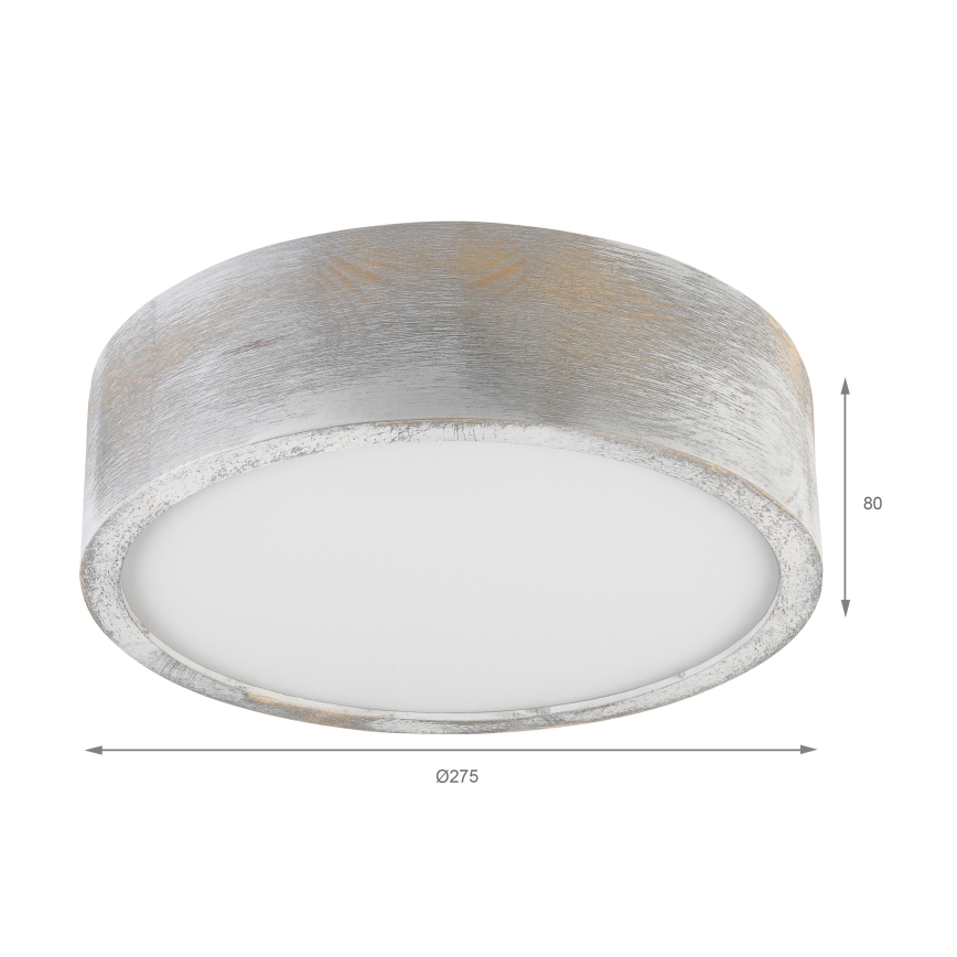 Brilagi - Laelamp PINO 1xE27/15W/230V mänd/hõbedane läb. 27,5 cm
