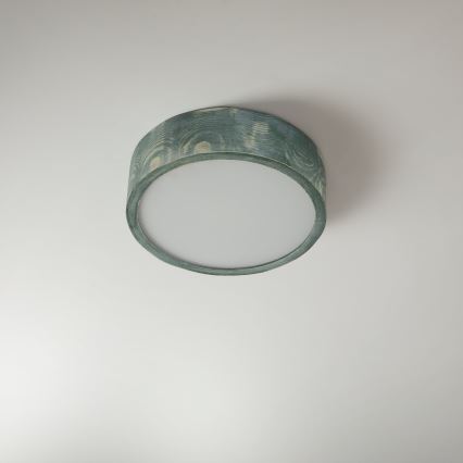 Brilagi - Laelamp PINO 1xE27/15W/230V männipuit/roheline läbimõõt 27,5 cm