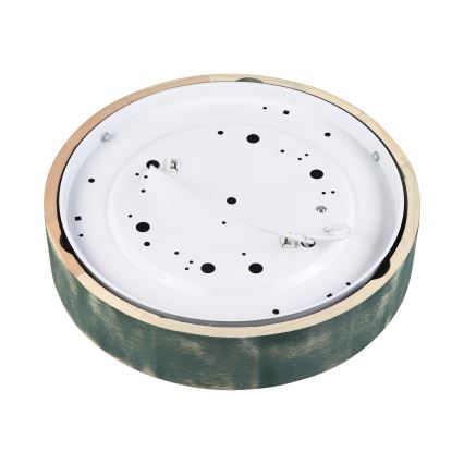 Brilagi - Laelamp PINO 2xE27/15W/230V männipuit/roheline, läbimõõt 37,5 cm