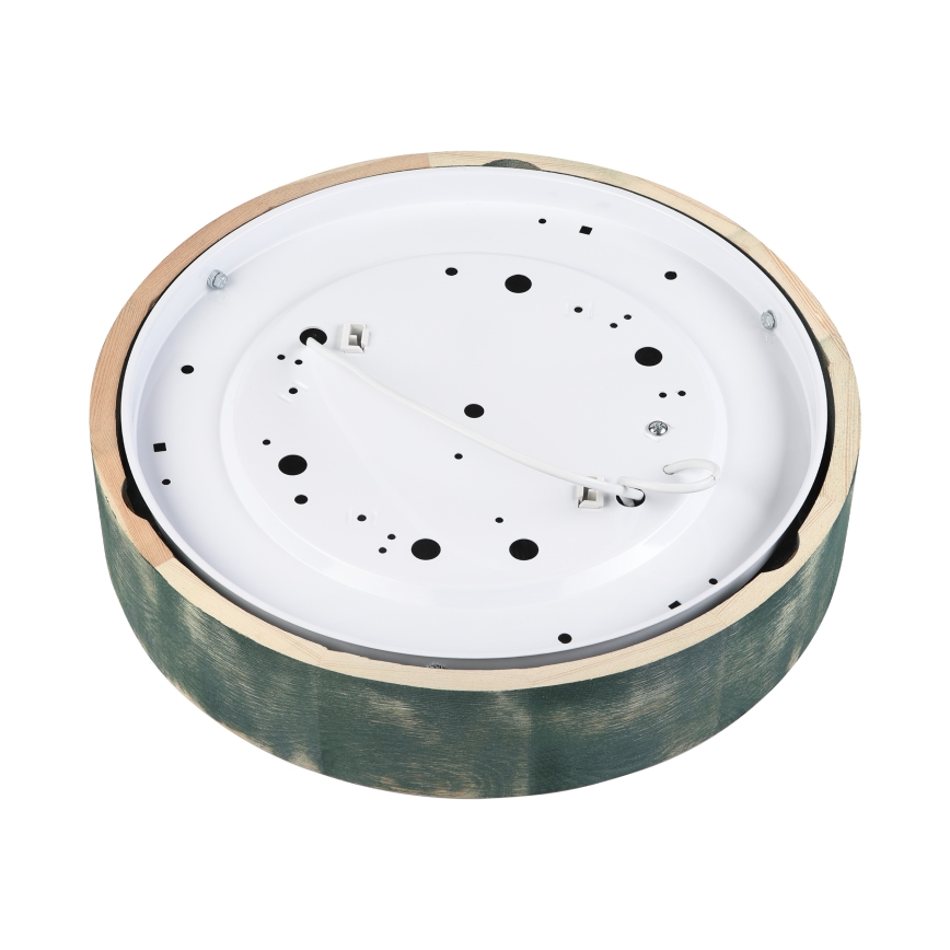 Brilagi - Laelamp PINO 2xE27/15W/230V männipuit/roheline, läbimõõt 37,5 cm