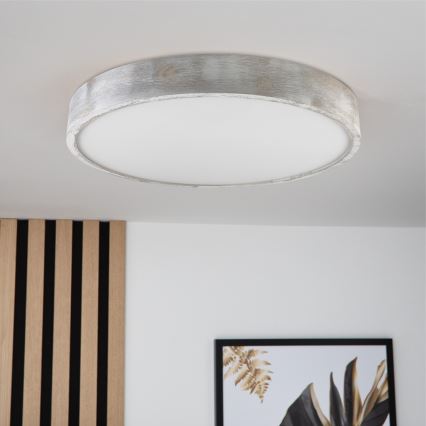 Brilagi - laelamp PINO 3xE27/15W/230V mänd/hõbe Ø 47,5 cm